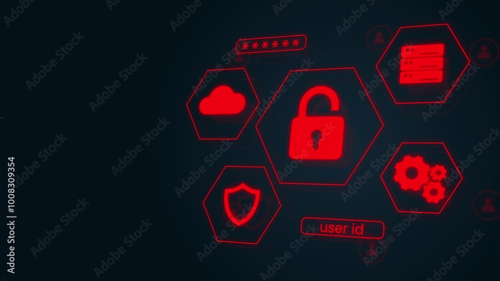 cyber attack animation. hacker attack , system hacked cybersecurity ...