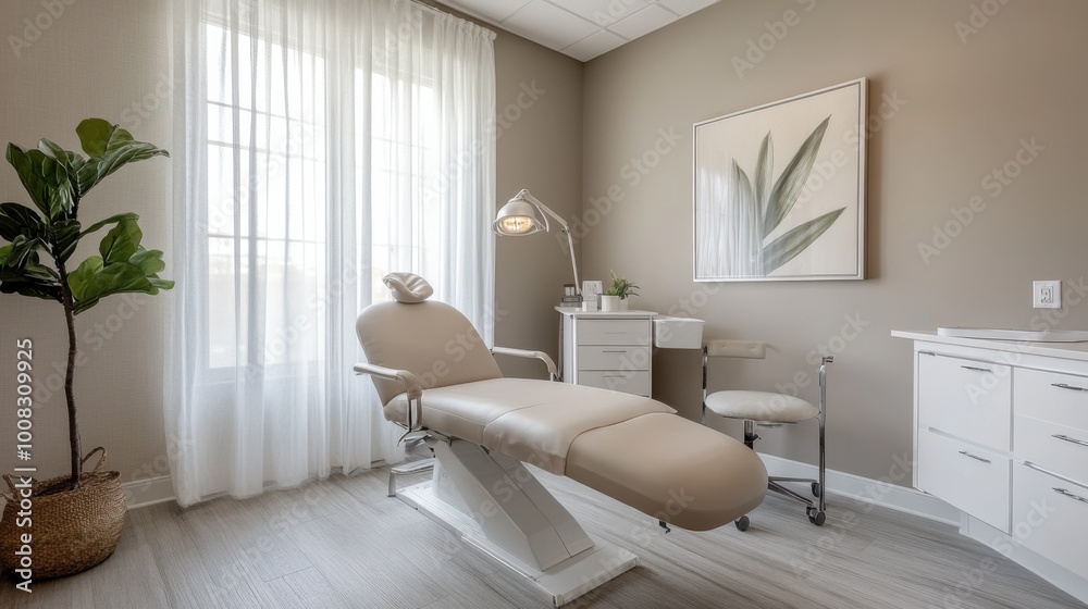 Fototapeta premium Stylish and modern waiting area with comfortable chairs