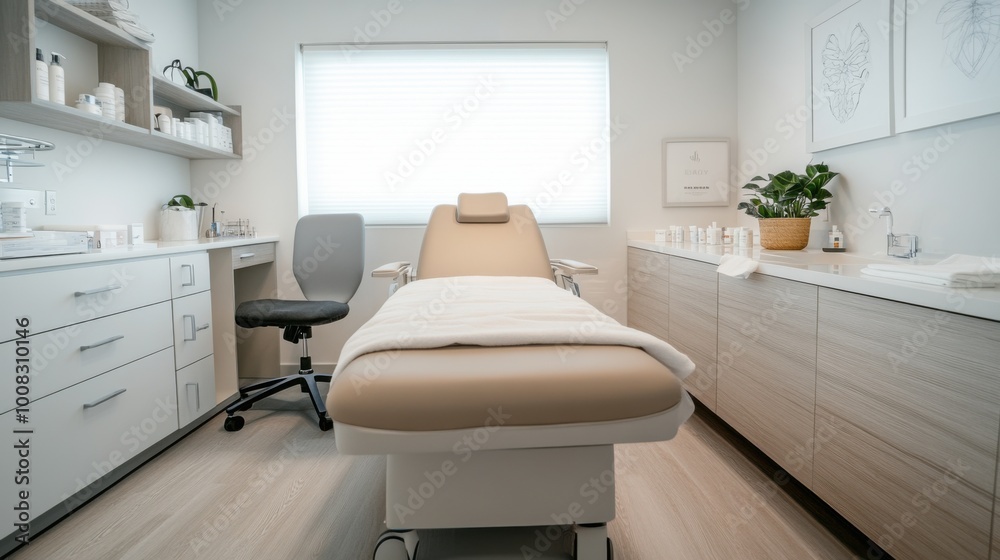 A treatment room equipped with advanced skin care technologies A treatment room equipped with advanced skin care technologies