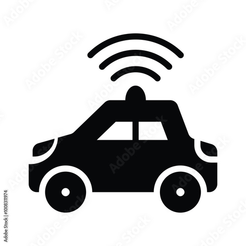 A self driving car representing autonomous vehicle technology