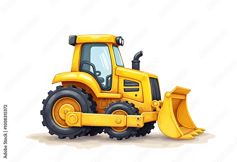 Tracked Dozer heavy construction machinery 3D rendering on white background
Tracked Dozer heavy construction machinery 3D rendering on white background