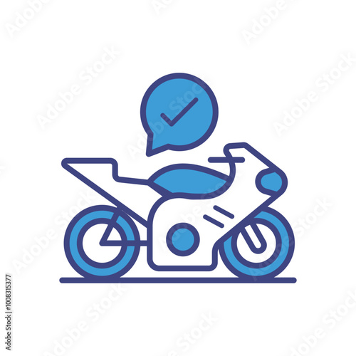 Motorcycle icon vector stock illustration