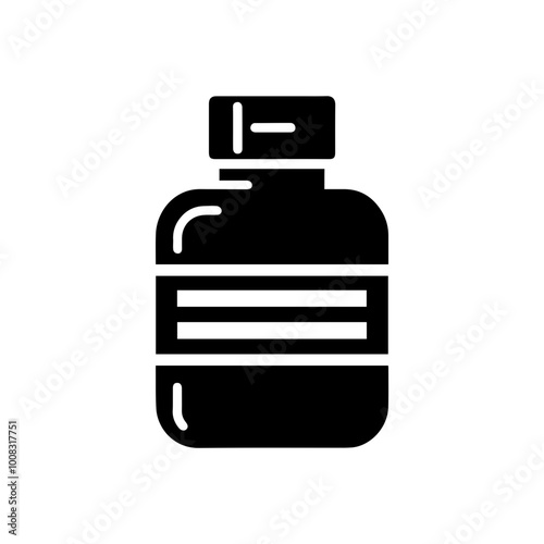  black cosmetic bottle product isolated flat design