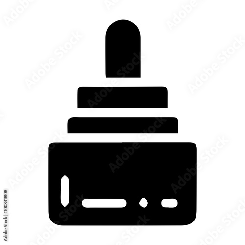  black cosmetic bottle product isolated flat design