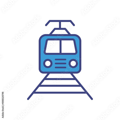 Tram icon vector stock illustration
