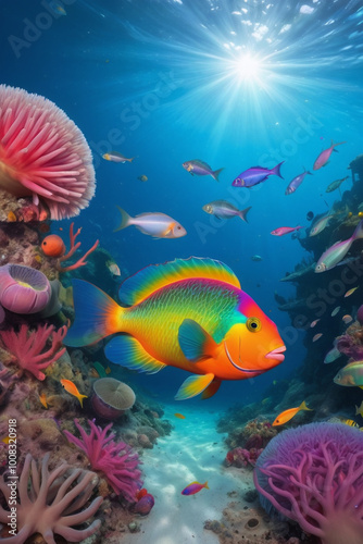 coral reef and fish