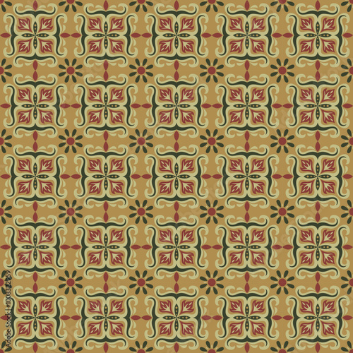 Mexican talavera tiles pattern design. background decorative vector