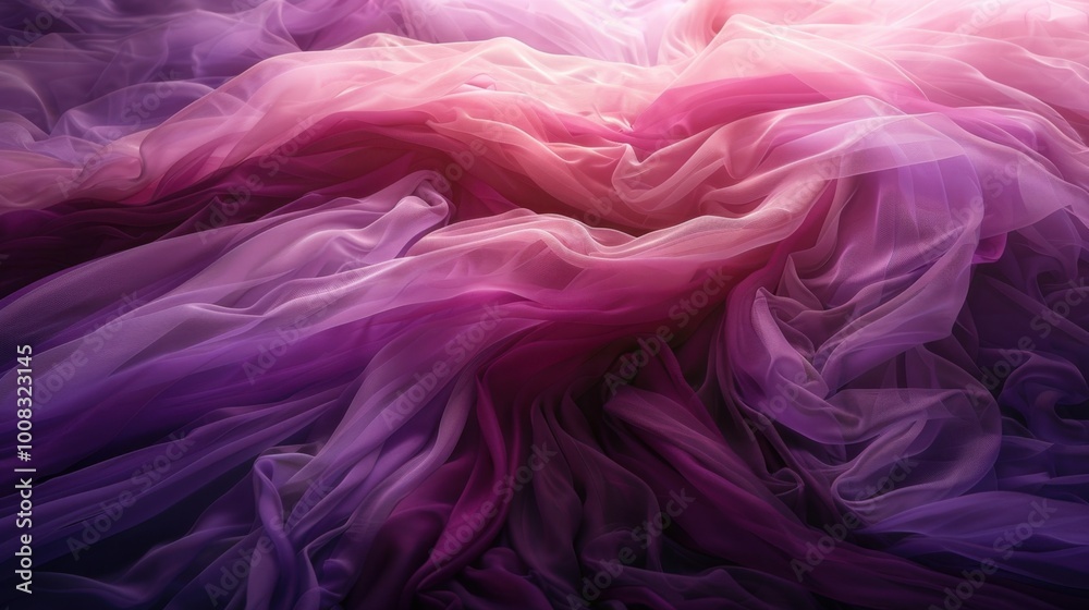 Fototapeta premium Soft Flowing Fabric in Shades of Pink and Purple