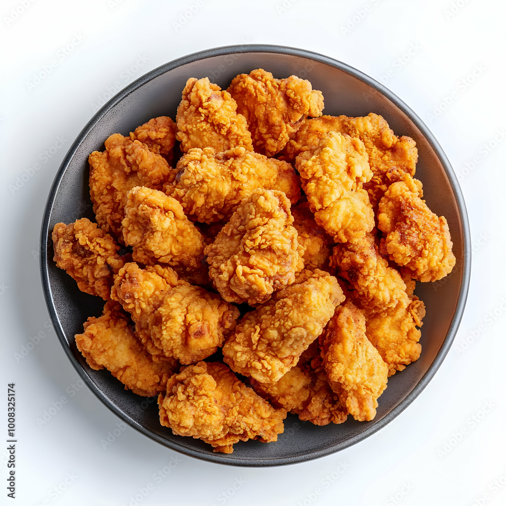 Photo of Crispy Fried Chicken Nuggets on a Plate Photo of Crispy Fried Chicken Nuggets on a Plate