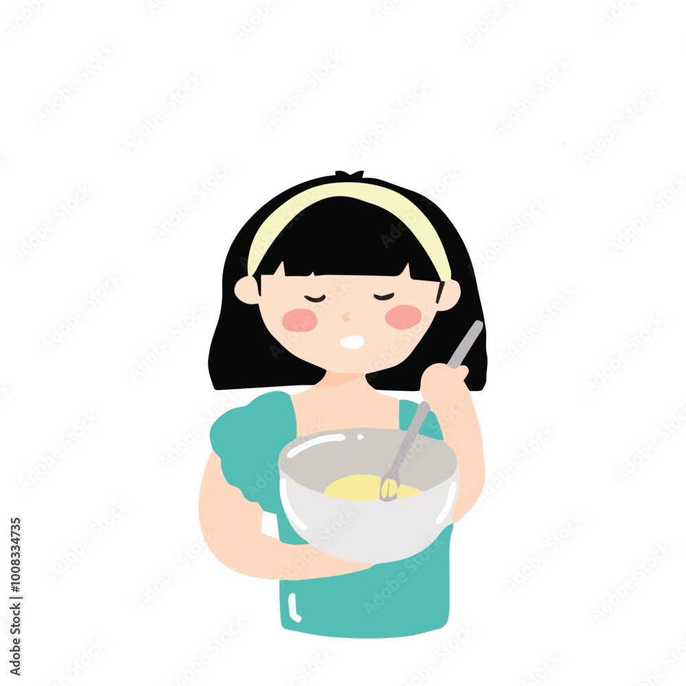 woman chef cartoon element stock design.woman avatar processing cakes cartoon design woman chef cartoon element stock design.woman avatar processing cakes cartoon design