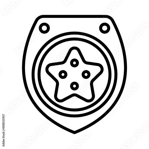 Police Badge line icon