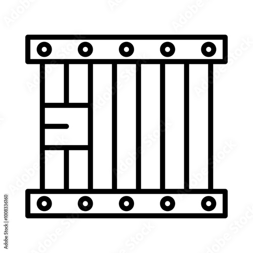 Jail Cell line icon