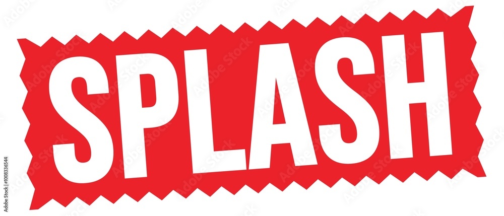 SPLASH text written on red stamp sign.