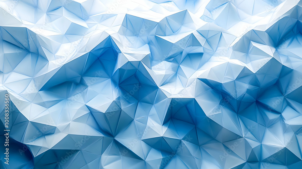 Abstract Blue Triangles 3D Background Abstract Blue Triangles 3D Background
