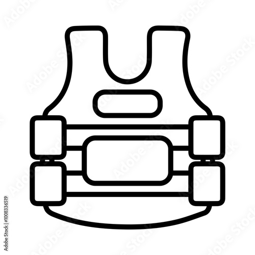 Bulletproof Vest line icon