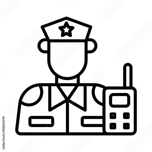 Patrol Officer line icon