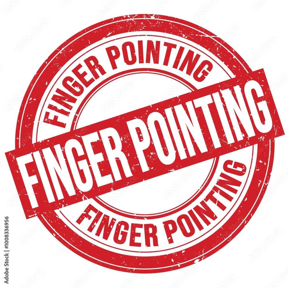 FINGER POINTING text written on red round stamp sign FINGER POINTING text written on red round stamp sign