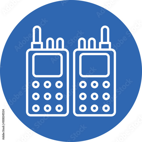 Walkie Talkie line circle icon