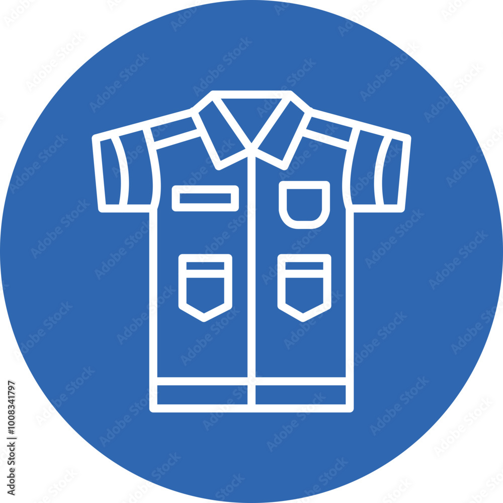 Police Uniform line circle icon Police Uniform line circle icon