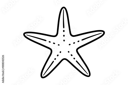 starfish silhouette vector illustration white background