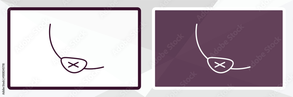 eye patch outline icon. Linear vector from beauty concept. Thin line white and black eye patch icon isolated on white and dark background eye patch outline icon. Linear vector from beauty concept. Thin line white and black eye patch icon isolated on white and dark background