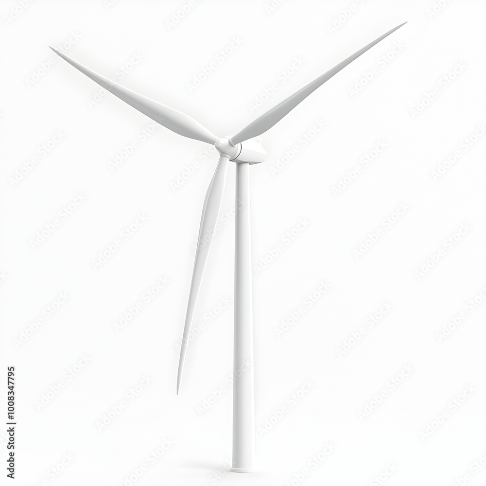 Macro Shot of a Perfect Wind Turbine Isolated on Grey Background Macro Shot of a Perfect Wind Turbine Isolated on Grey Background