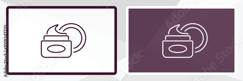 moisturizer outline icon. Linear vector from beauty concept. Thin line white and black moisturizer icon isolated on white and dark background