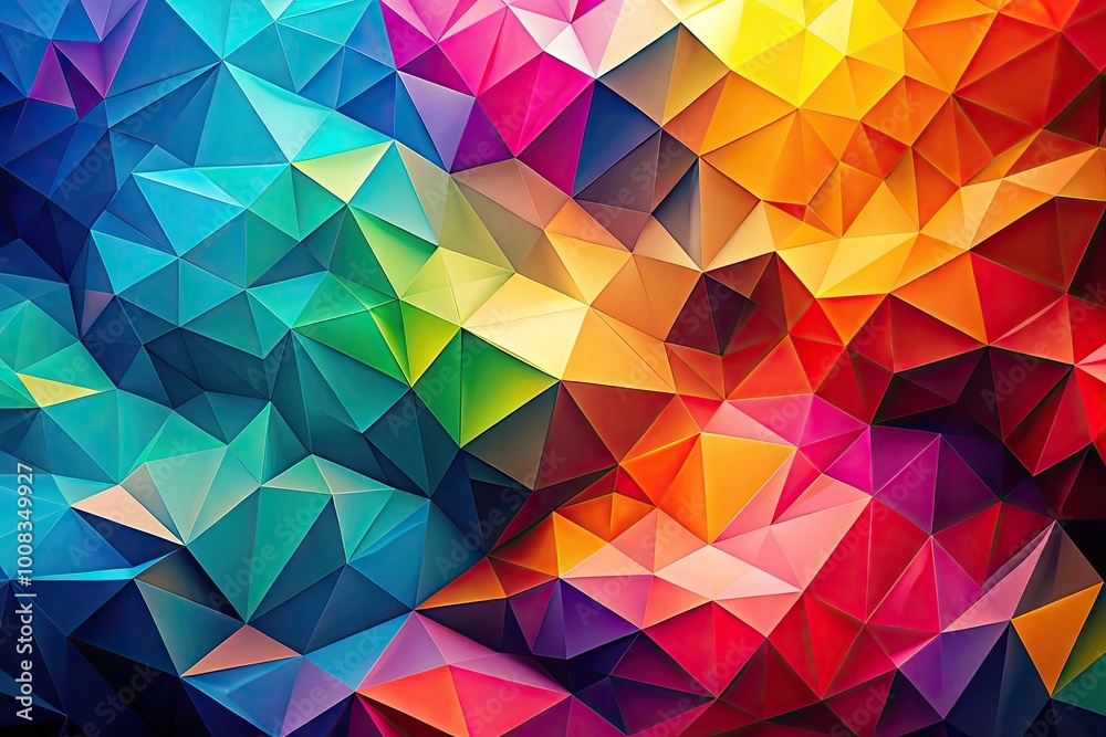 Obraz premium Abstract Low Poly Background Design Featuring Geometric Shapes in Vibrant Colors and Textures