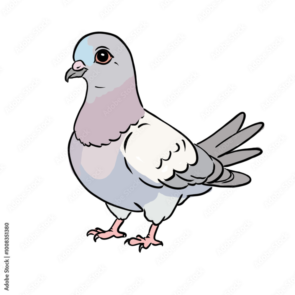 Fototapeta premium pigeon images that have been colored
