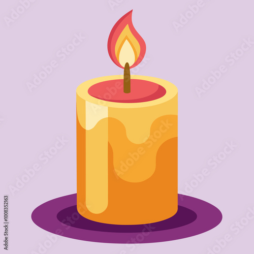 vector illustartion of candle