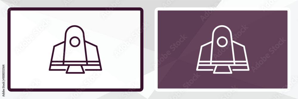 space shuttle outline icon. Linear vector from astronomy concept. Thin line white and black space shuttle icon isolated on white and dark background space shuttle outline icon. Linear vector from astronomy concept. Thin line white and black space shuttle icon isolated on white and dark background