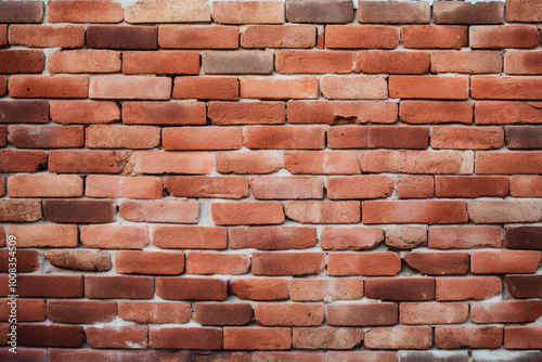 Renovated historic facade with worn bricks, highlighting the architectural preservation and restoration photo