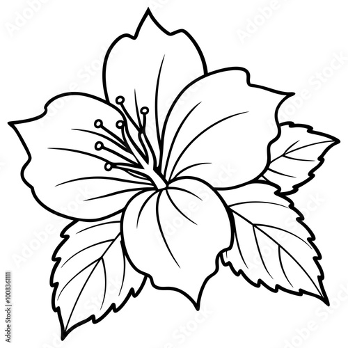 Hibiscus flowers in autumn vector illustration capturing the essence of fall





