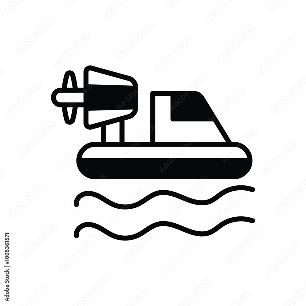 Hovercraft icon vector stock illustration Hovercraft icon vector stock illustration