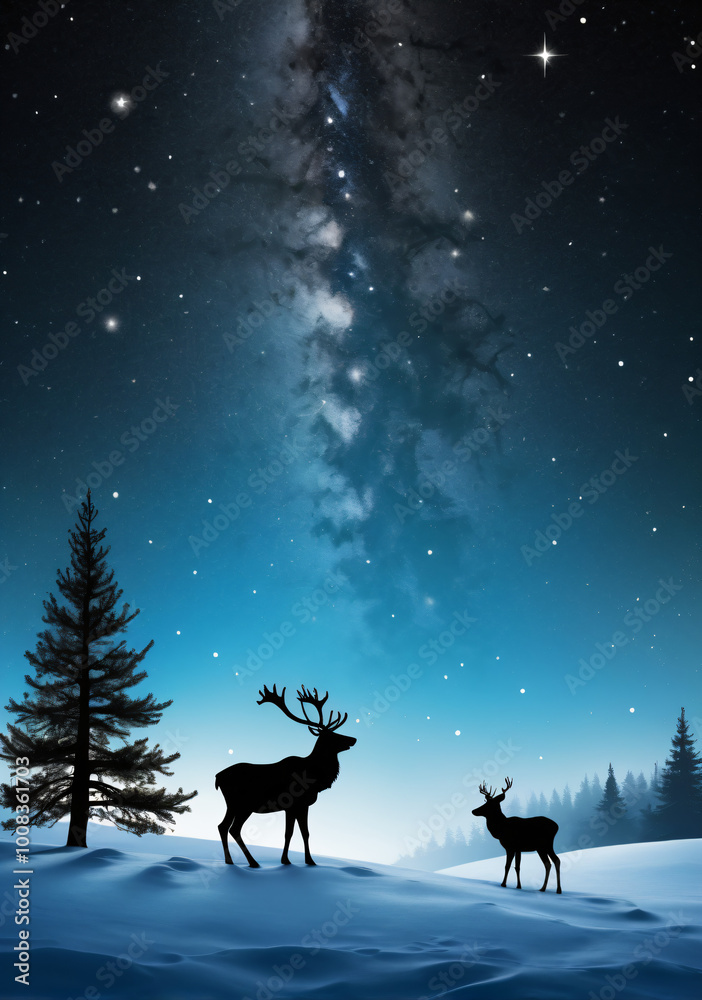 Reindeer Silhouette Reindeer Silhouette