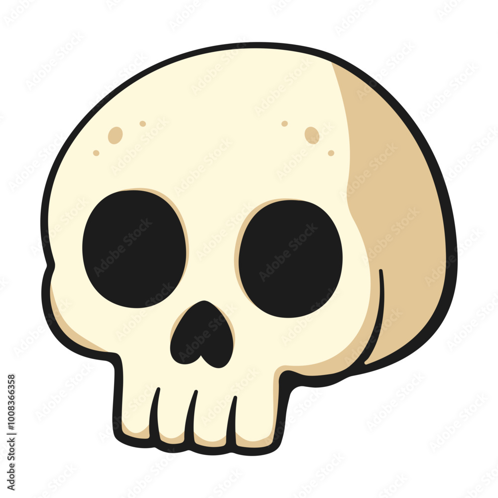 Cartoon skull. Halloween decoration Cartoon skull. Halloween decoration