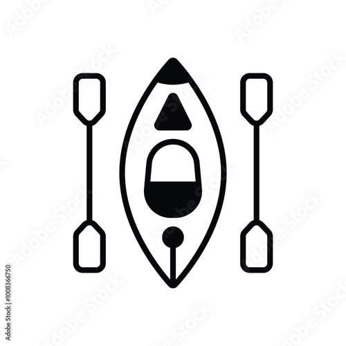 Kayak icon vector stock illustration