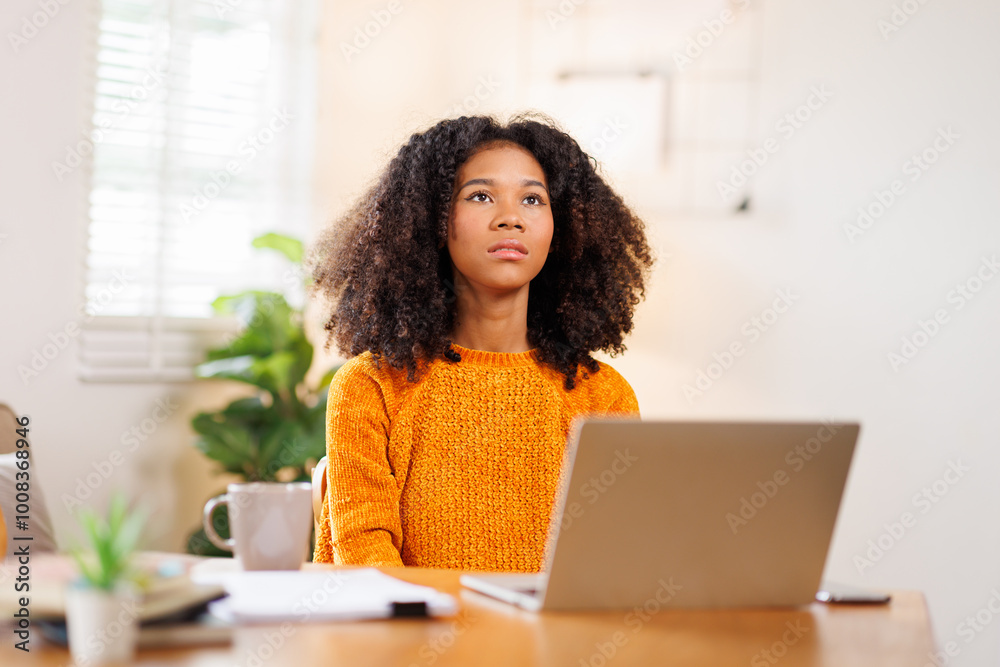 Portrait of sad upset woman feeling bad unwell with unhappy emotions holding hands on temples suffering from head ache sitting laptop desk. Health care concept
Portrait of sad upset woman feeling bad unwell with unhappy emotions holding hands on temples suffering from head ache sitting laptop desk. Health care concept