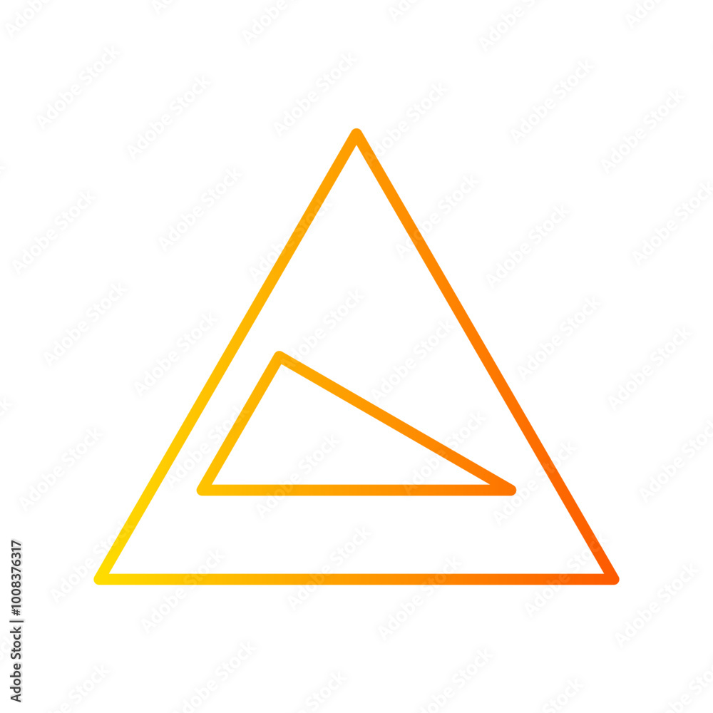 Slope gradient icon Slope gradient icon