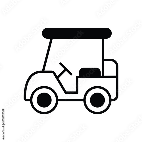 Golf Cart icon vector stock illustration