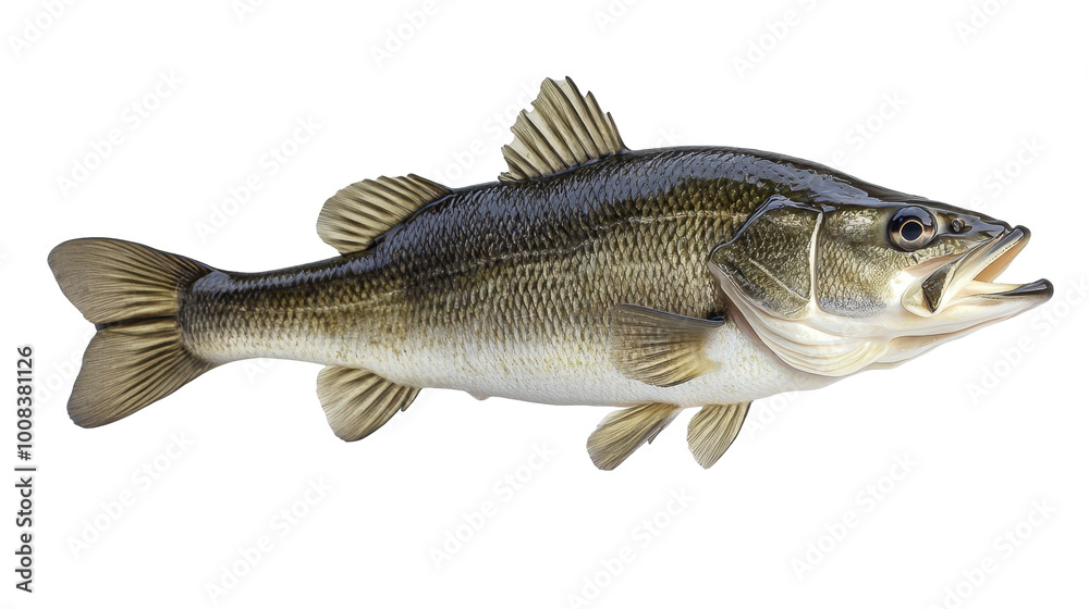Isolated Largemouth Bass fish on transparent background Isolated Largemouth Bass fish on transparent background