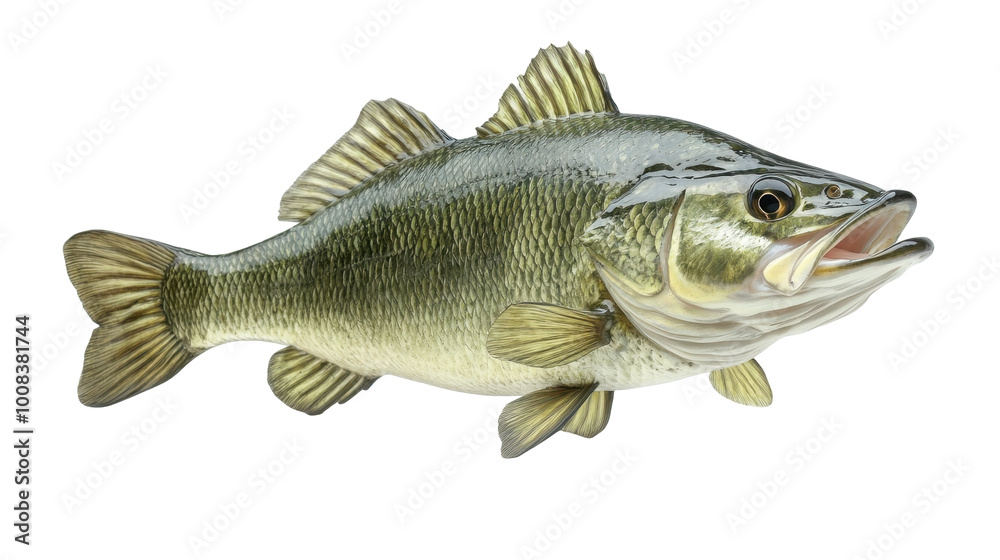 High-resolution Largemouth Bass PNG isolated on a transparent background, perfect for fishing websites High-resolution Largemouth Bass PNG isolated on a transparent background, perfect for fishing websites