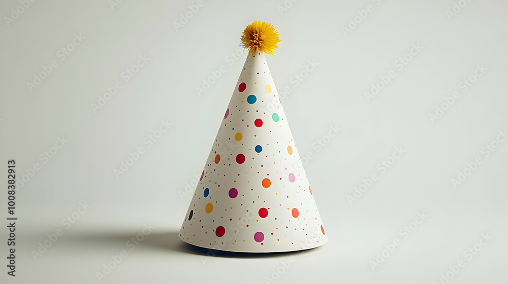 Colorful Polka Dot Party Hat Photo Colorful Polka Dot Party Hat Photo