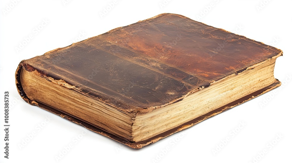 A Worn and Weathered Leather-Bound Book A Worn and Weathered Leather-Bound Book