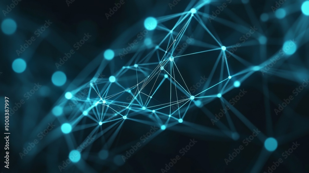 Abstract Technology Network Connection Visualization Abstract Technology Network Connection Visualization