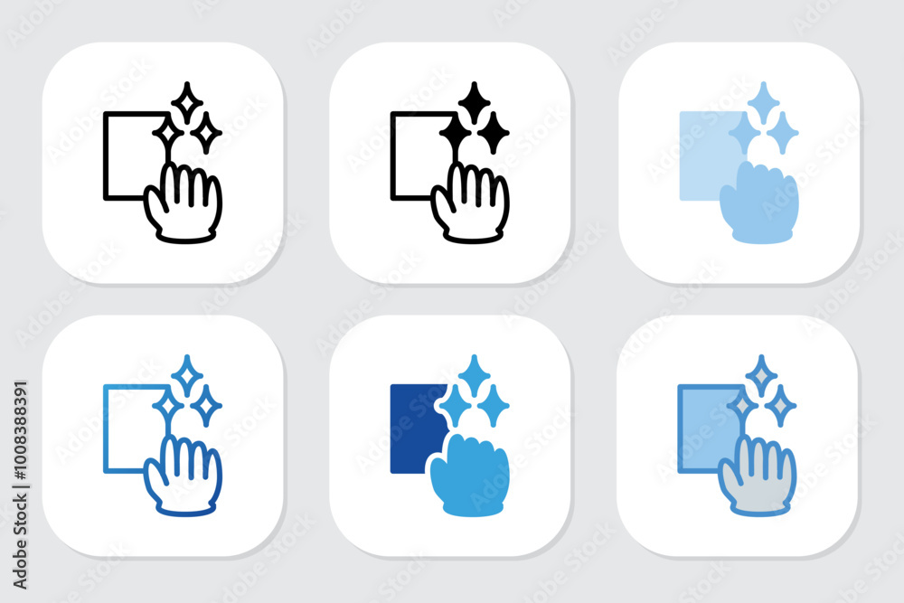 clean icons with various design styles clean icons with various design styles