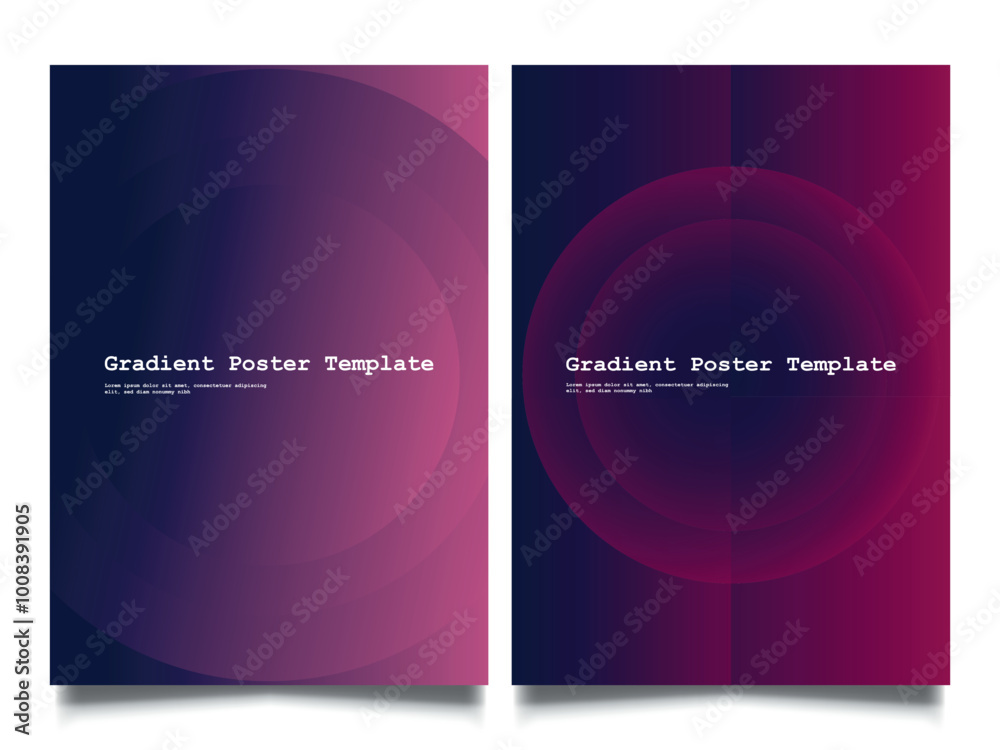 Fototapeta premium minimal colourful gradient poster template design. design template for flyer, social media post, brochure.