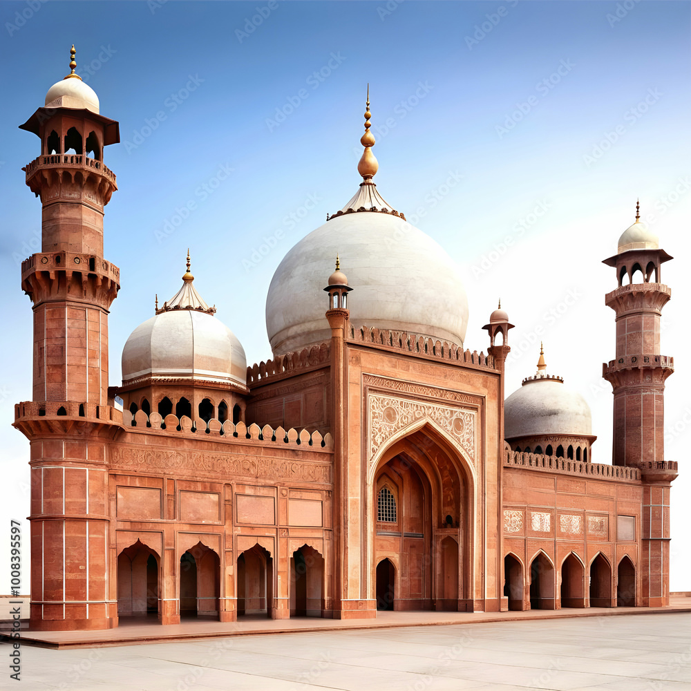 Obraz premium badshahi-masjid-on-white-background (2)