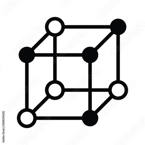 A blockchain network representing decentralized data and cryptocurrency