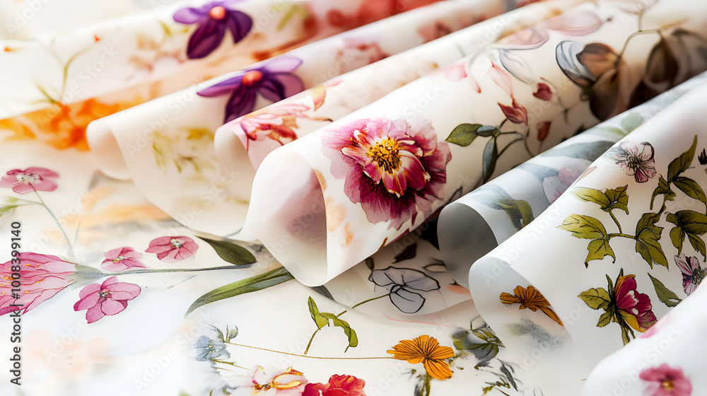 Floral Tissue Paper for Elegant Wrapping and Decorating